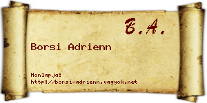 Borsi Adrienn névjegykártya